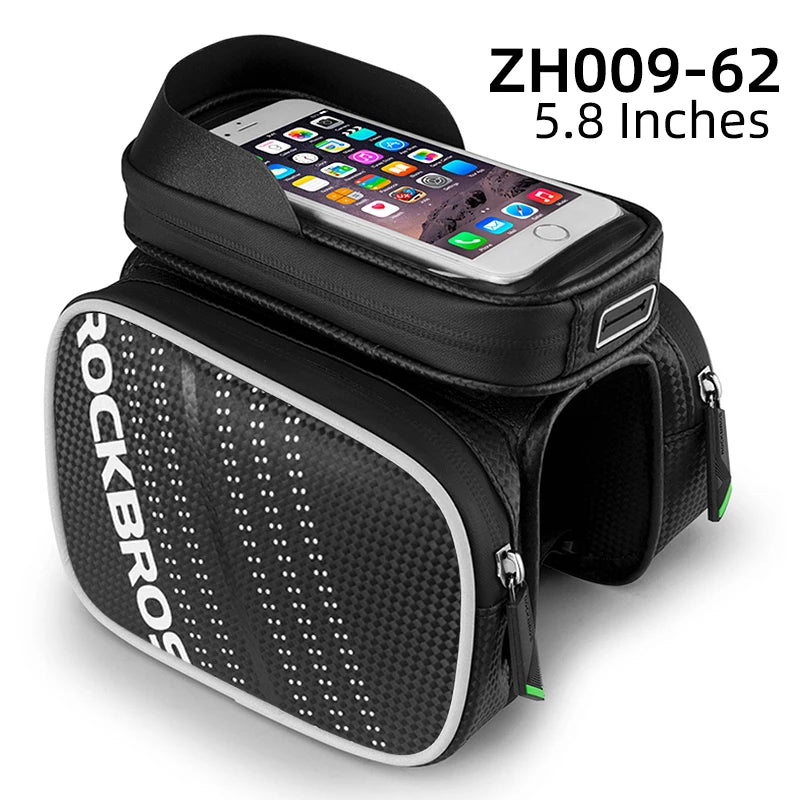 Cycling Bike Top Tube Bag Rainproof MTB Bicycle Frame Front Head Cell Phone Touch Screen Bag Pannier Bike Accessories