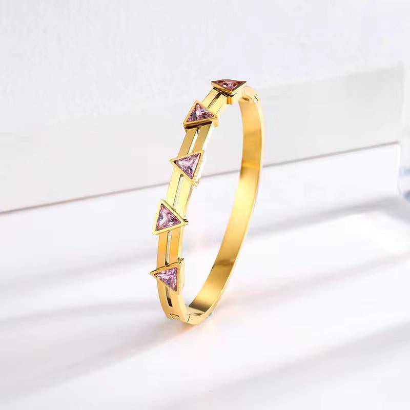 Stainless-Steel Gold-Filled Trending Bangles - Waterproof and Non-Tarnish
