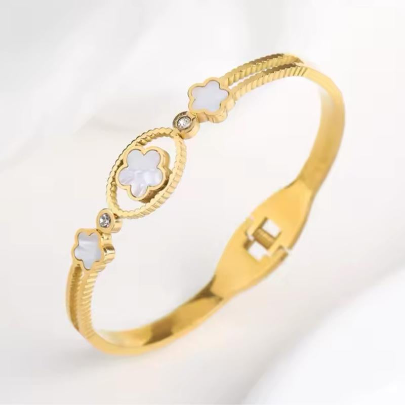 Stainless-Steel Gold-Filled Trending Bangles - Waterproof and Non-Tarnish