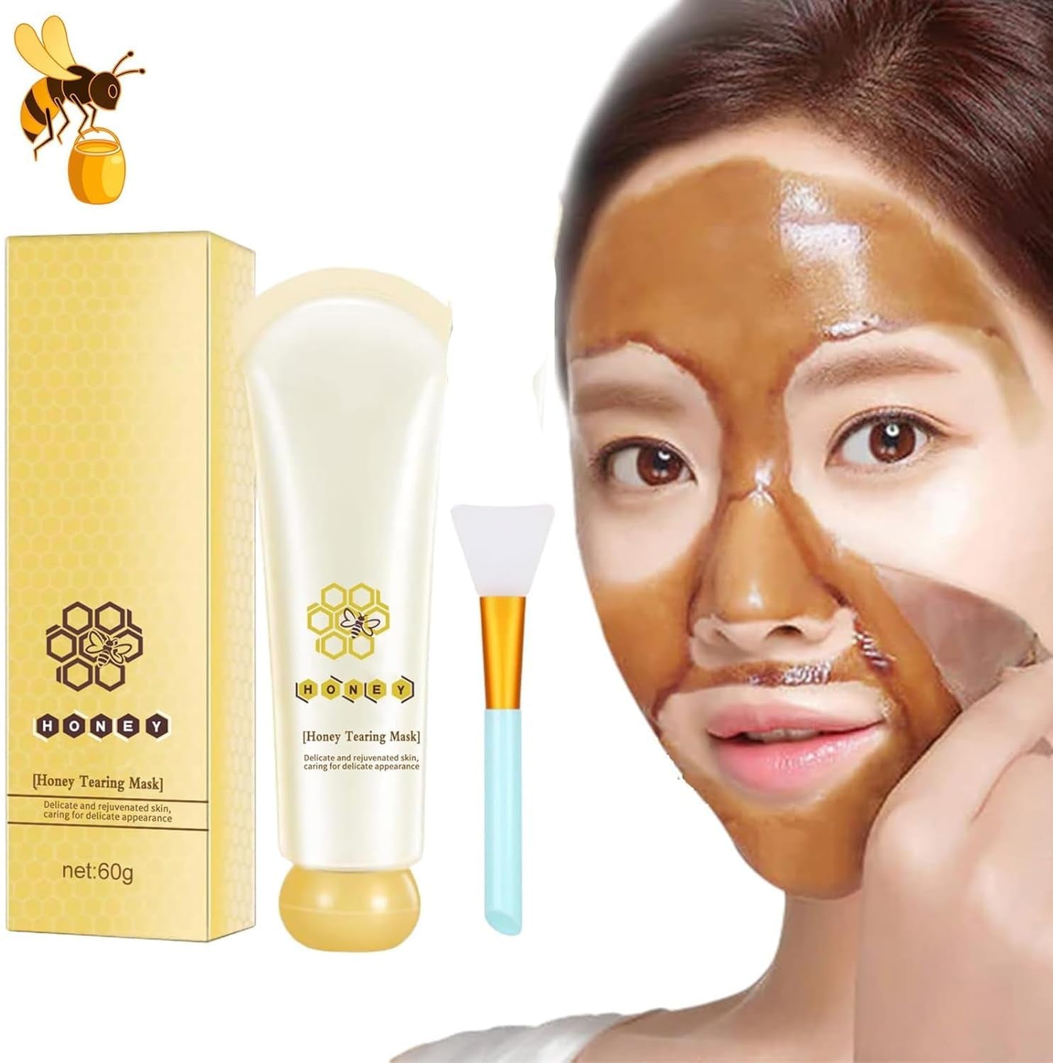 Glow Tulip Honey Tearing Mask, 60G Honey Tearing Mask Glow Tulip, Glow Tips Honey Tearing Mask, Honey Tearing Mask Tulip, Glow Tulip Honey Mask