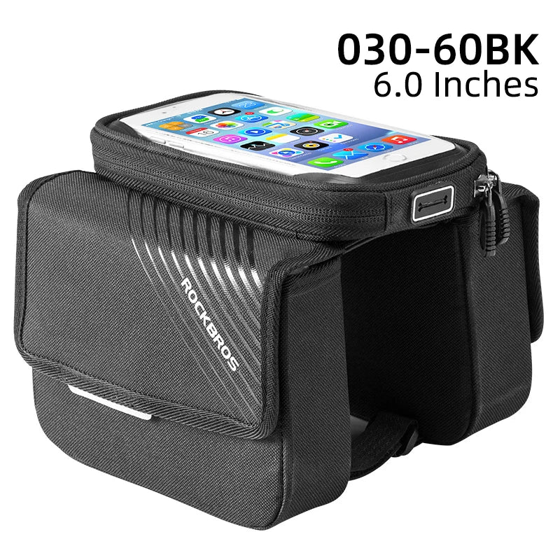 Cycling Bike Top Tube Bag Rainproof MTB Bicycle Frame Front Head Cell Phone Touch Screen Bag Pannier Bike Accessories