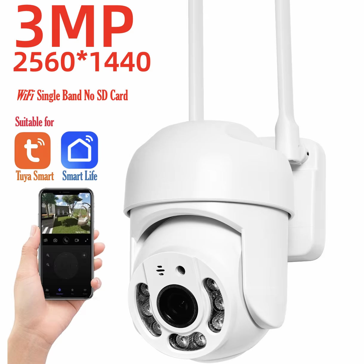 Tuya 4MP PTZ WIFI Network Camera Security Protection Outdoor IP66 Waterproof 5G Dual-Band Camera Home Video Surveillance