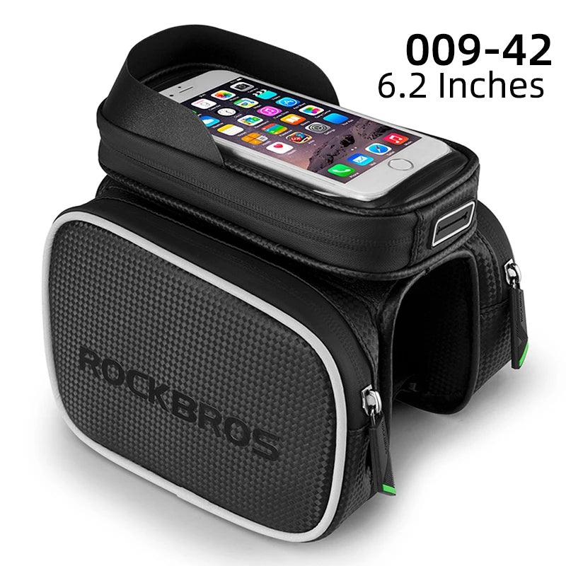 Cycling Bike Top Tube Bag Rainproof MTB Bicycle Frame Front Head Cell Phone Touch Screen Bag Pannier Bike Accessories