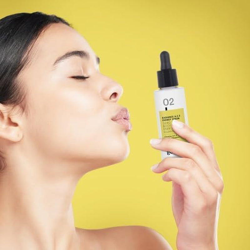 Siero Vitamina C Viso Acido Ialuronico - Siero Viso Antirughe Idratante Illuminante - Siero anti Imperfezioni Antimacchia Giorno E Notte Uomo E Donna- 30Ml