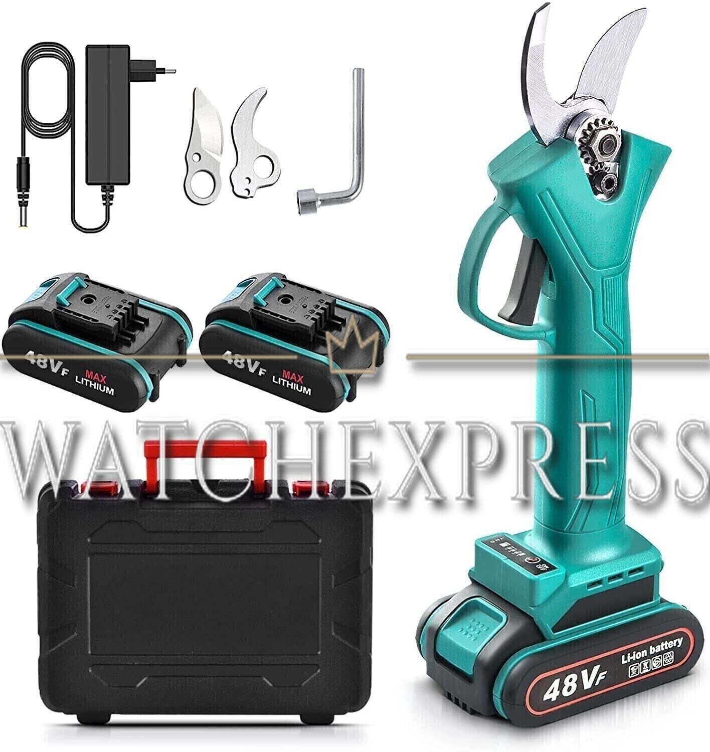 Forbici Potatura Giardino Giardinaggio Professionale Forbice Doppia Batteria 48V