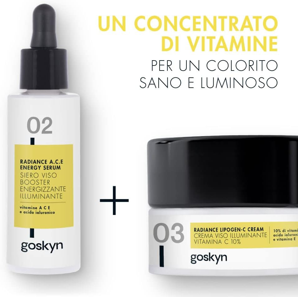 Siero Vitamina C Viso Acido Ialuronico - Siero Viso Antirughe Idratante Illuminante - Siero anti Imperfezioni Antimacchia Giorno E Notte Uomo E Donna- 30Ml