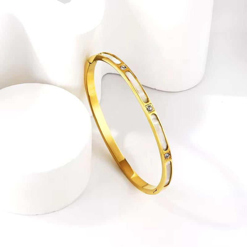 Stainless-Steel Gold-Filled Trending Bangles - Waterproof and Non-Tarnish