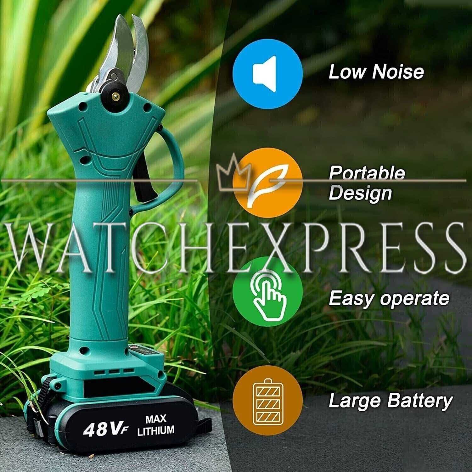 Forbici Potatura Giardino Giardinaggio Professionale Forbice Doppia Batteria 48V