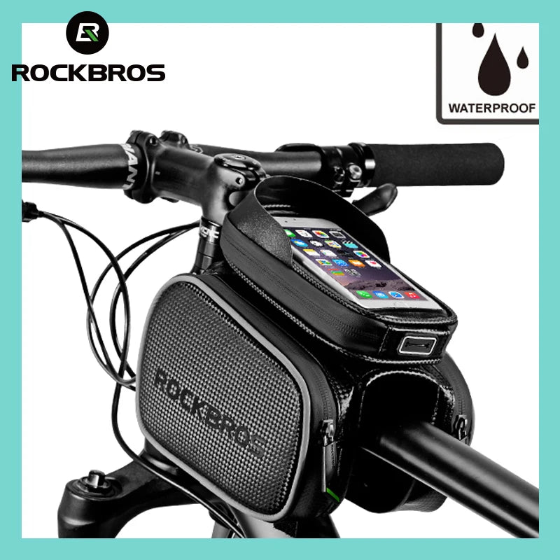Cycling Bike Top Tube Bag Rainproof MTB Bicycle Frame Front Head Cell Phone Touch Screen Bag Pannier Bike Accessories