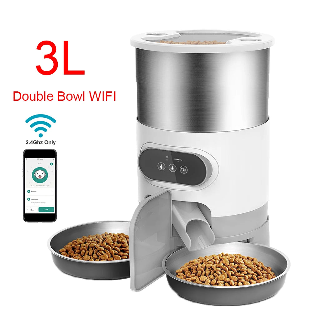 Tuya Smart APP Pet Feeder Cat and Dog Food Automatic Dispenser Suitable for Small and Medium-Sized Cats and Dogs Remote Feeding