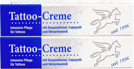 , 2 X Crema per Tatuaggi, 25 Ml Con Olio Di Cajeput