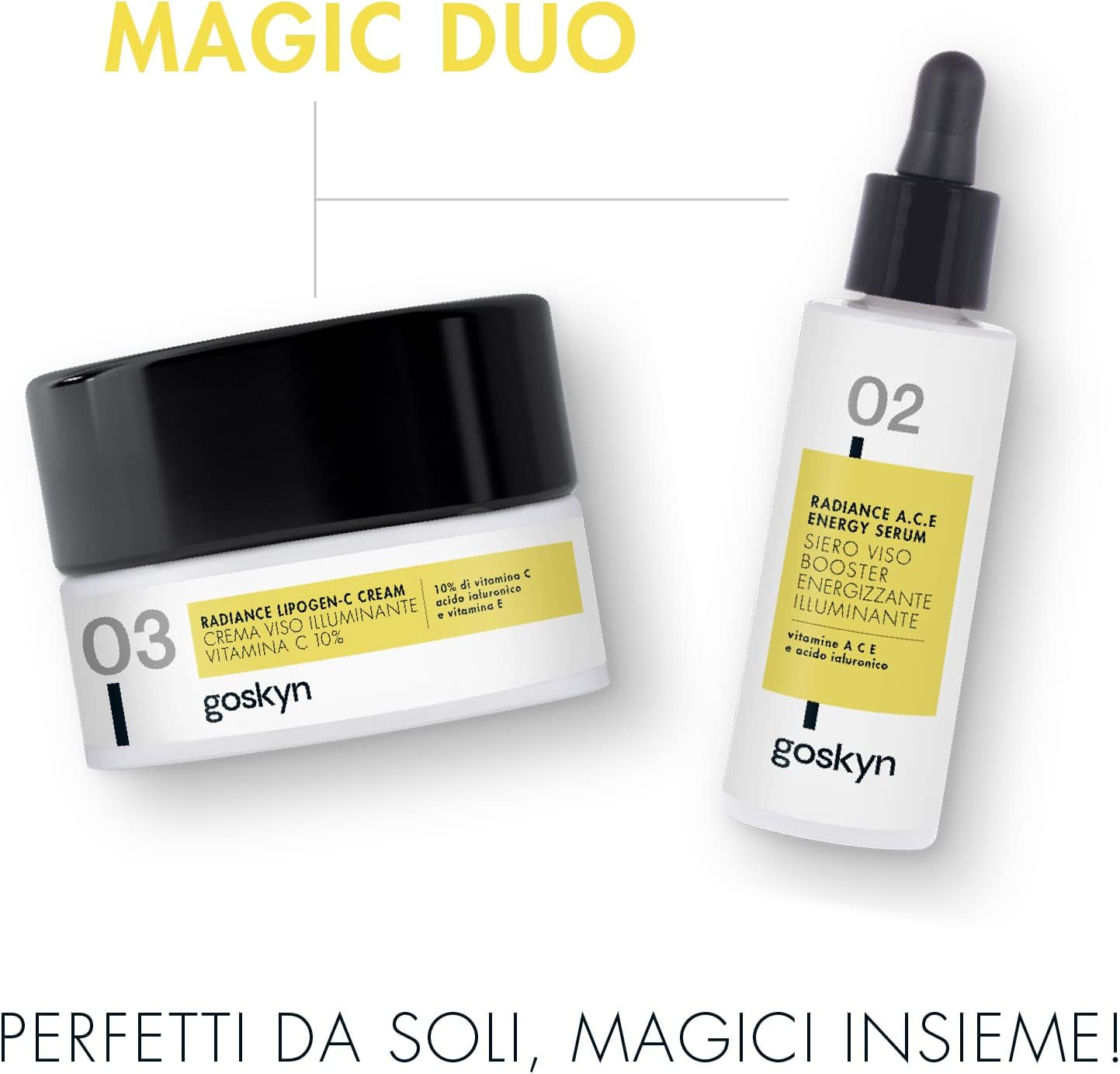 Siero Vitamina C Viso Acido Ialuronico - Siero Viso Antirughe Idratante Illuminante - Siero anti Imperfezioni Antimacchia Giorno E Notte Uomo E Donna- 30Ml