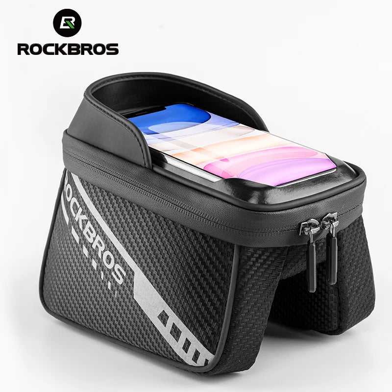 Cycling Bike Top Tube Bag Rainproof MTB Bicycle Frame Front Head Cell Phone Touch Screen Bag Pannier Bike Accessories