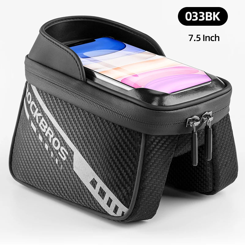 Cycling Bike Top Tube Bag Rainproof MTB Bicycle Frame Front Head Cell Phone Touch Screen Bag Pannier Bike Accessories