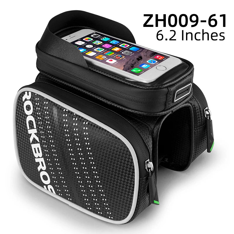 Cycling Bike Top Tube Bag Rainproof MTB Bicycle Frame Front Head Cell Phone Touch Screen Bag Pannier Bike Accessories