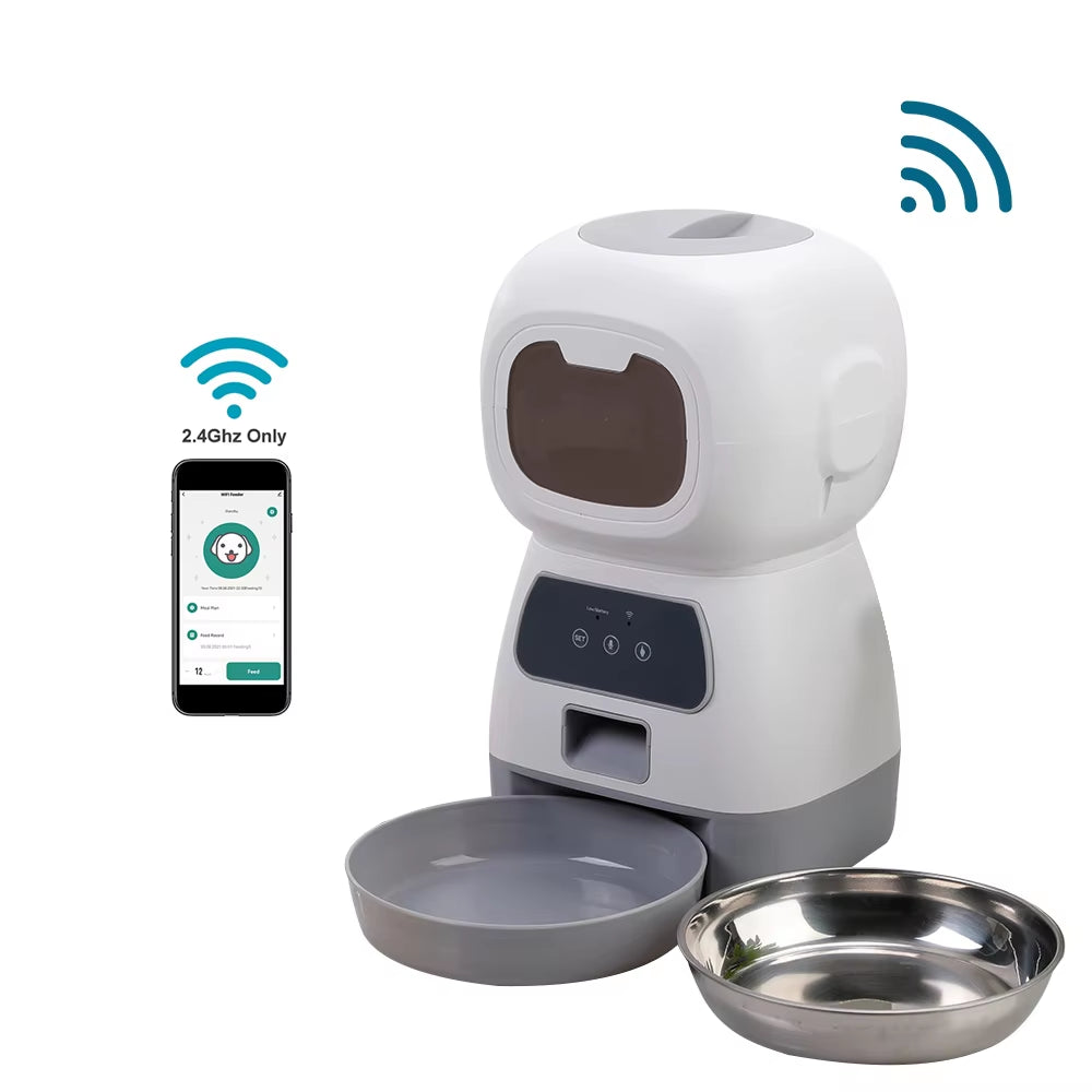 Tuya Smart APP Pet Feeder Cat and Dog Food Automatic Dispenser Suitable for Small and Medium-Sized Cats and Dogs Remote Feeding