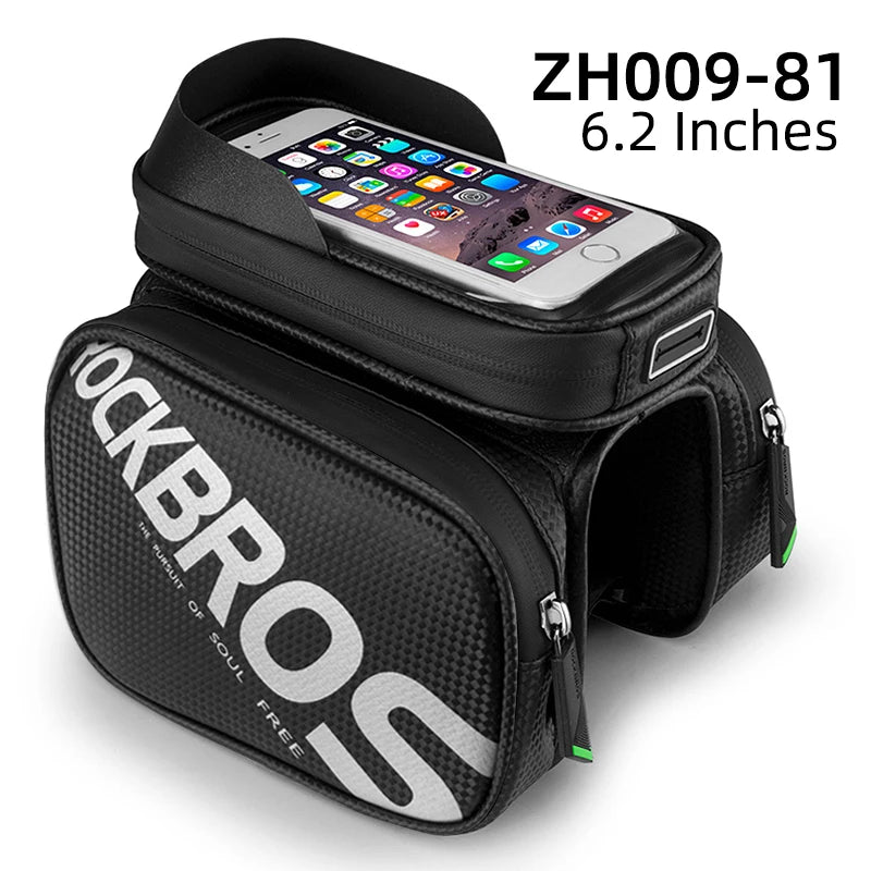 Cycling Bike Top Tube Bag Rainproof MTB Bicycle Frame Front Head Cell Phone Touch Screen Bag Pannier Bike Accessories