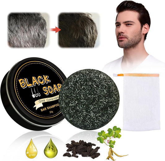 Shampoo Bar,Shampoo per Capelli Grigi, Shampoo per Capelli Grigi Inverso,Copertura Capelli Grigi,Soap Cover Bar Shampoo,Coprente Capelli Bianchi,Shampoo Saponetta