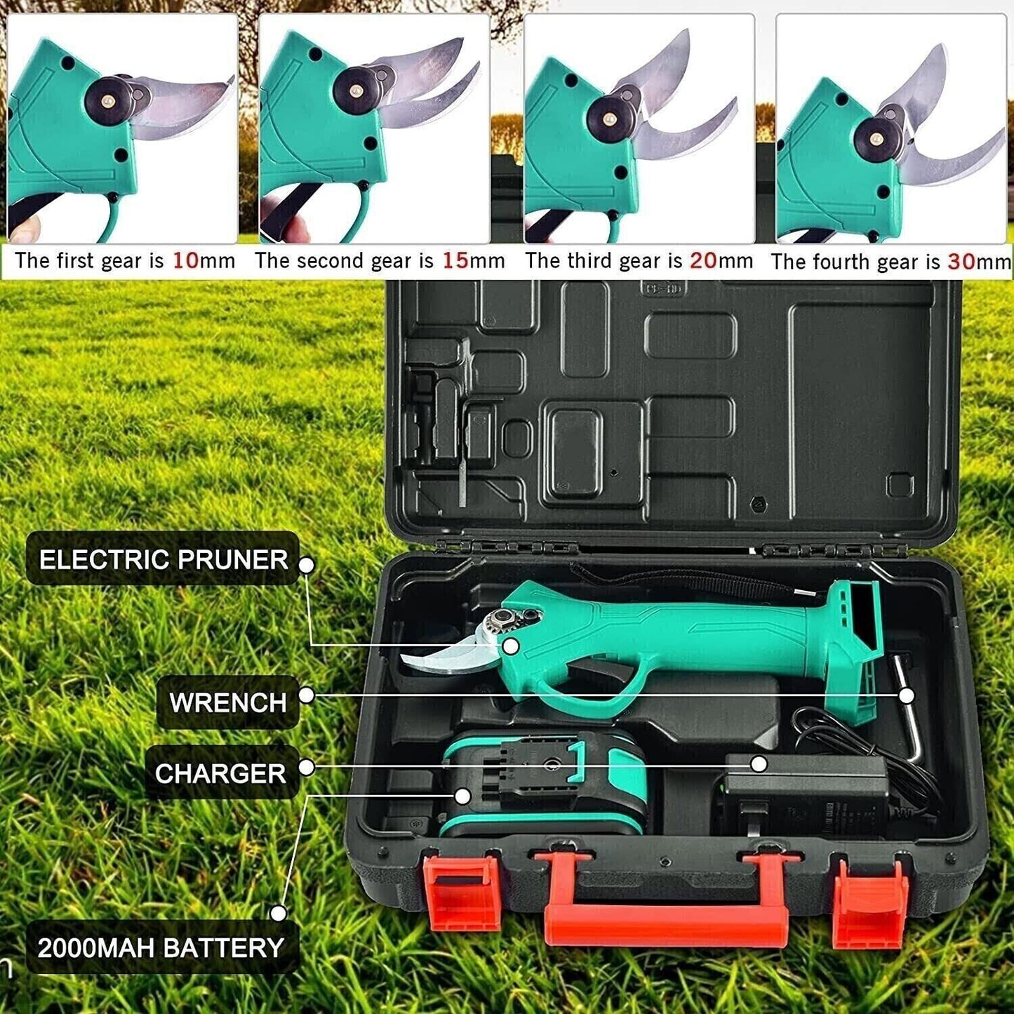 Forbici Potatura Giardino Giardinaggio Professionale Forbice Doppia Batteria 48V