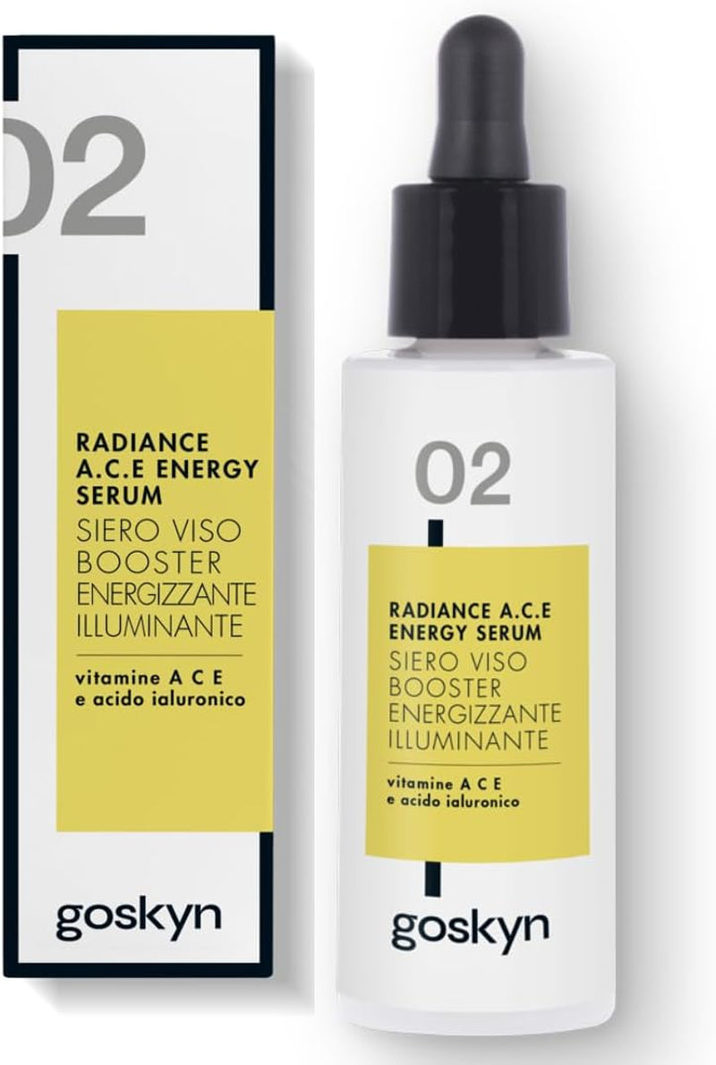Siero Vitamina C Viso Acido Ialuronico - Siero Viso Antirughe Idratante Illuminante - Siero anti Imperfezioni Antimacchia Giorno E Notte Uomo E Donna- 30Ml