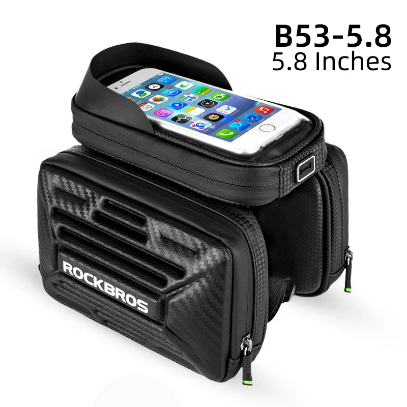 Cycling Bike Top Tube Bag Rainproof MTB Bicycle Frame Front Head Cell Phone Touch Screen Bag Pannier Bike Accessories