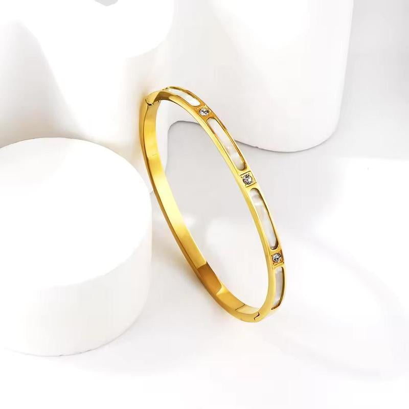 Stainless-Steel Gold-Filled Trending Bangles - Waterproof and Non-Tarnish