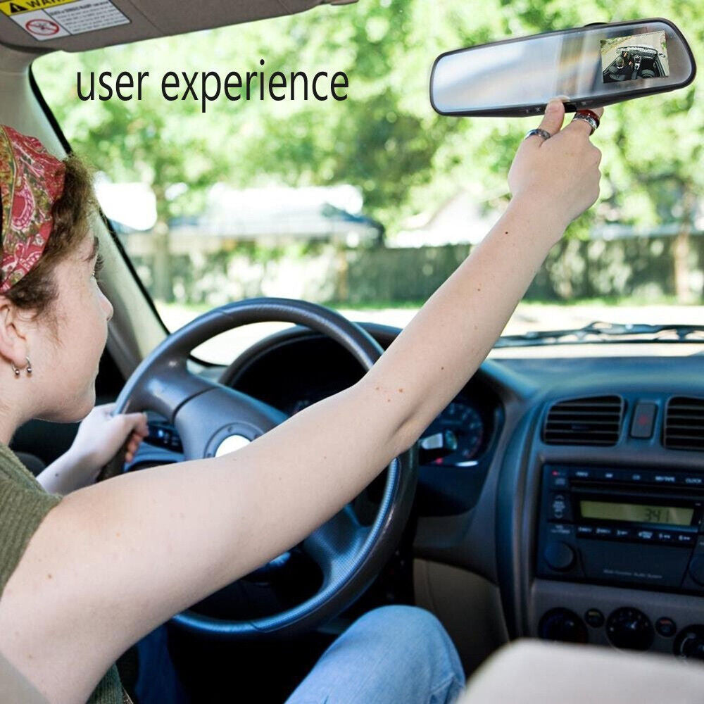 SPECCHIETTO RETROVISORE TELECAMERA AUTO MONITOR DVR VIDEO AUDIO REGISTRATORE HD