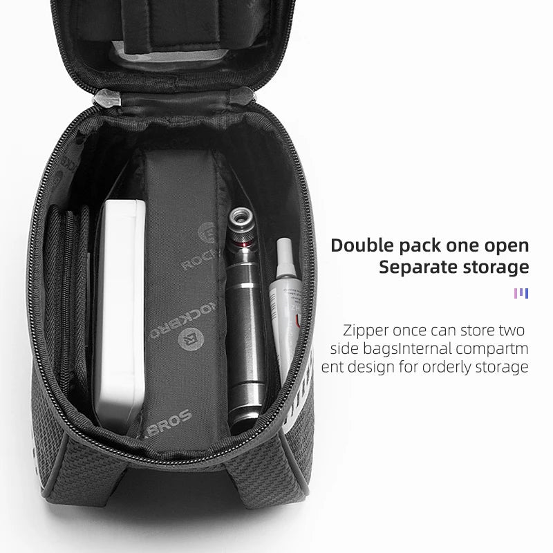 Cycling Bike Top Tube Bag Rainproof MTB Bicycle Frame Front Head Cell Phone Touch Screen Bag Pannier Bike Accessories