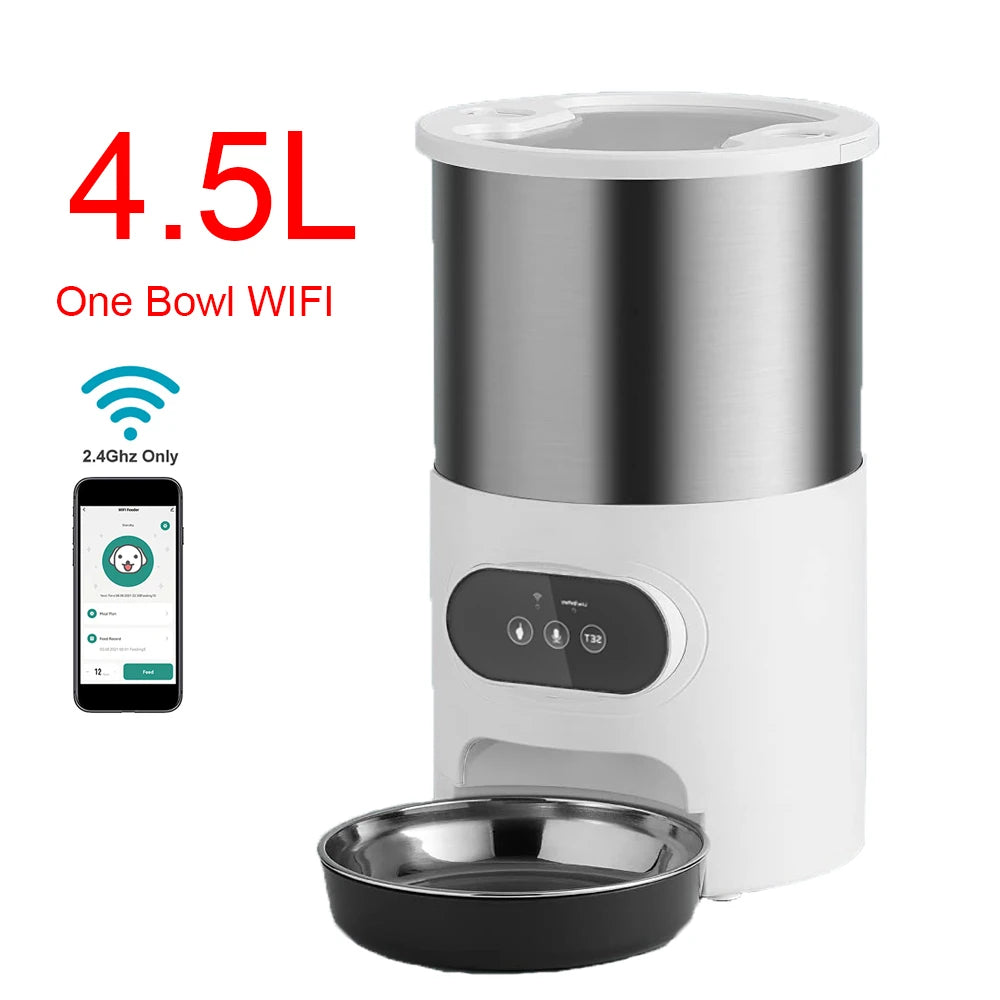 Tuya Smart APP Pet Feeder Cat and Dog Food Automatic Dispenser Suitable for Small and Medium-Sized Cats and Dogs Remote Feeding